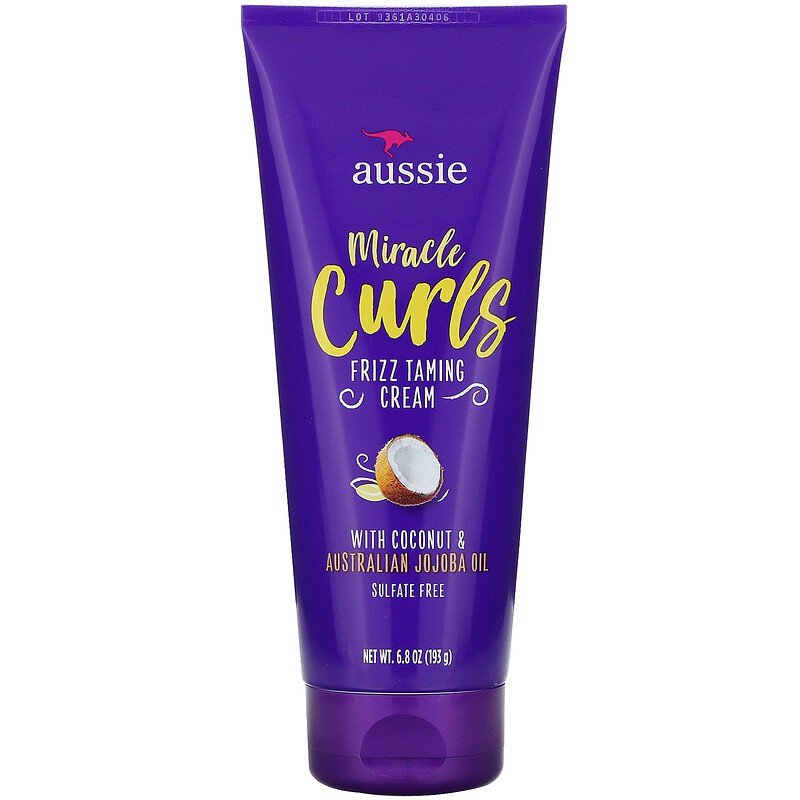 Aussie, Miracle Curls, Frizz Taming Cream, Coconut & Australian Jojoba