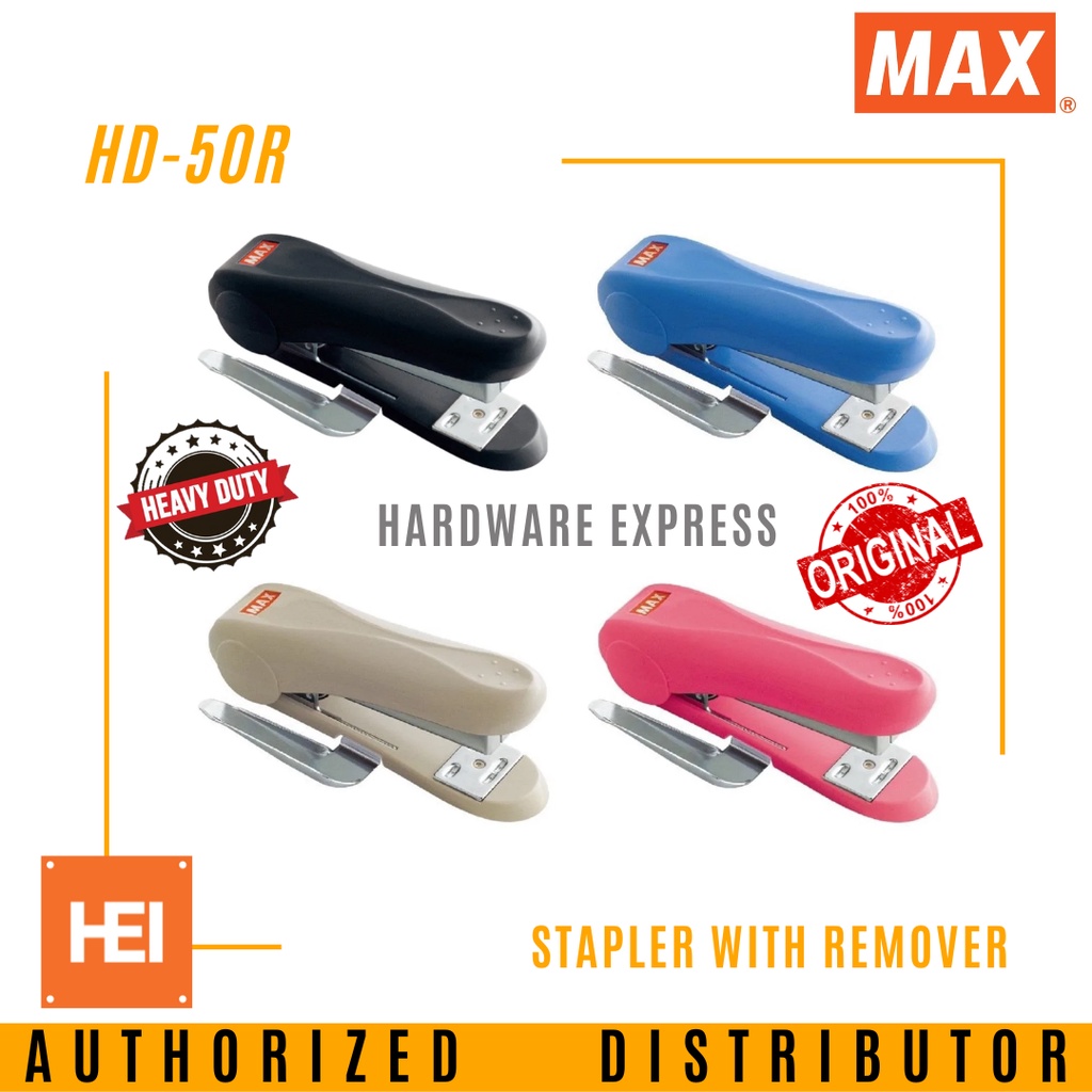 MAX STAPLER WITH REMOVER HD50R ORIGINAL RANDOM COLOR Shopee Philippines