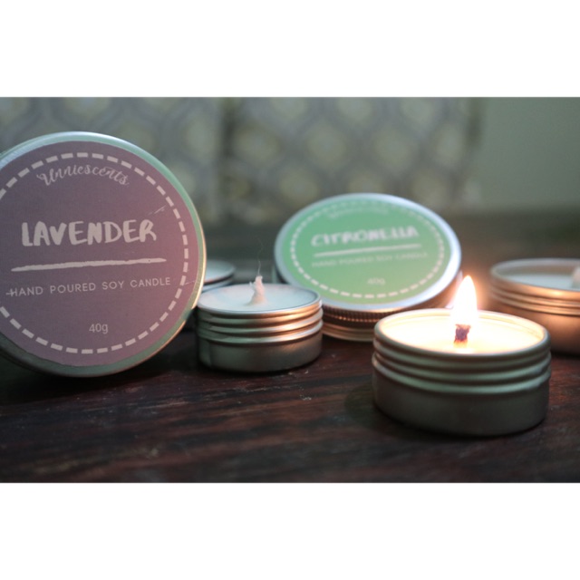 Scented Soy Candles LAVENDER and CITRONELLA Shopee Philippines