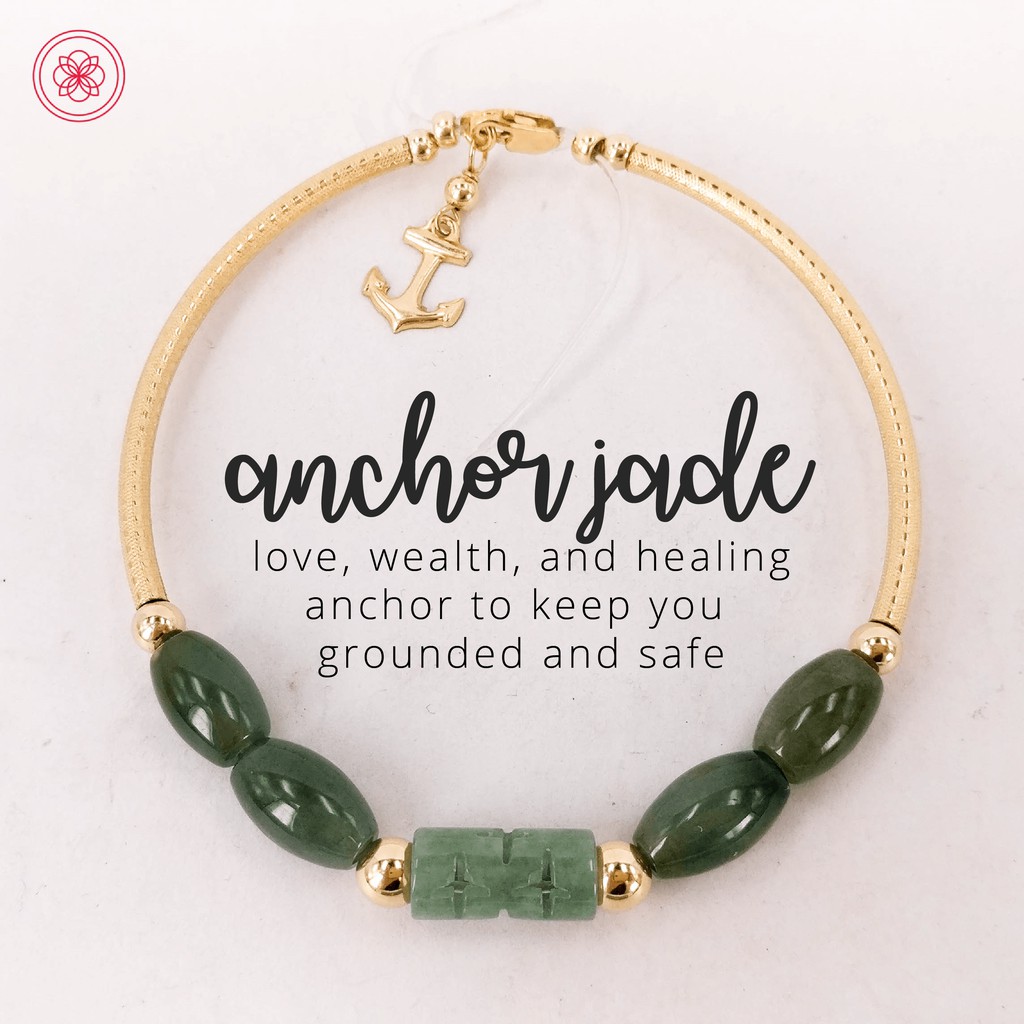 COD PREMIUM Authentic Jade 10k Gold Lucky Charm Bracelet Shopee