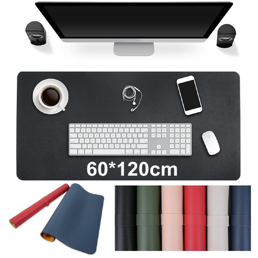 120x60cm Both Sides Extended PU Leather Mouse Pad Desk Mat Shopee