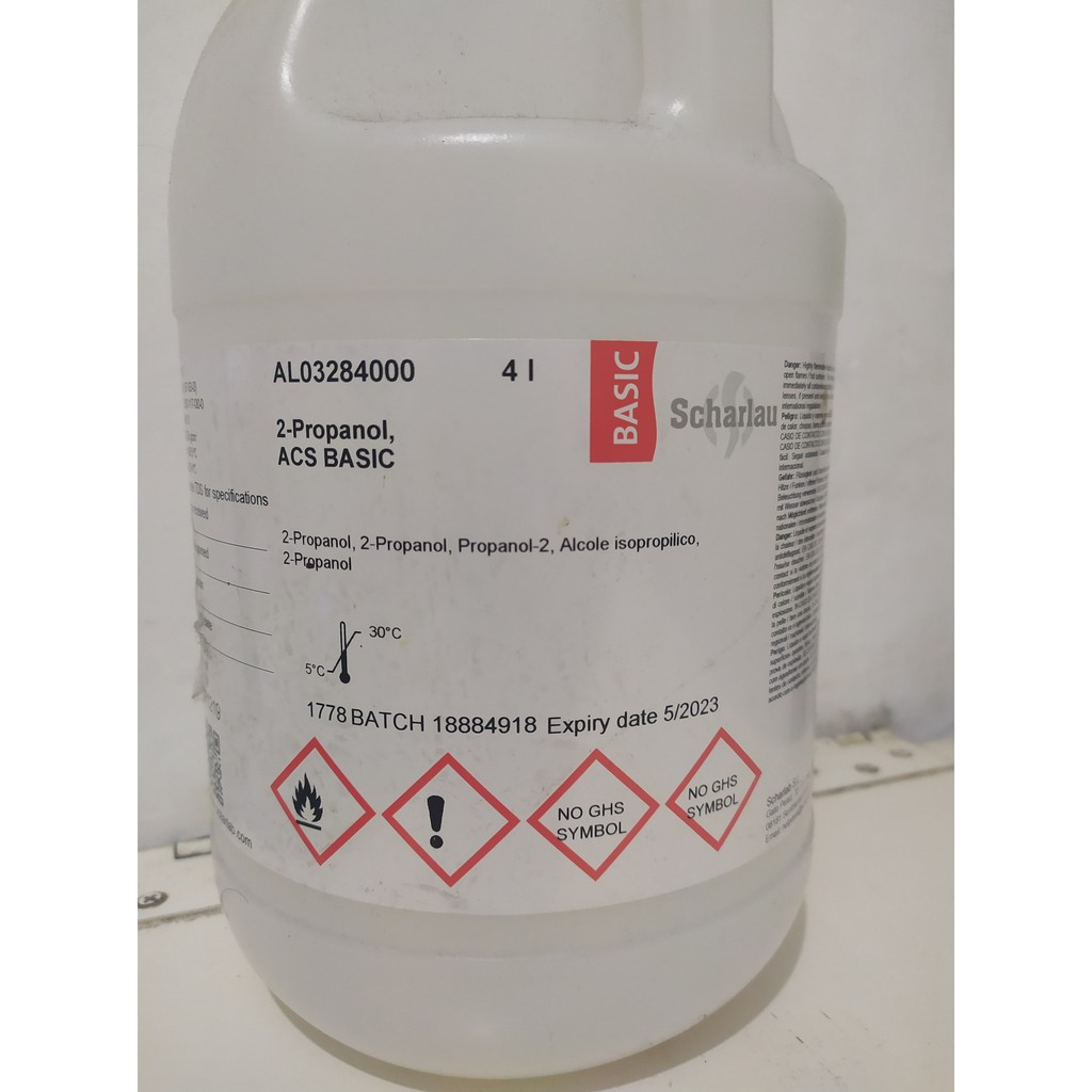 Isopropanol 4L AR Laboratory Analytical Reagent ACS Grade Shopee Philippines