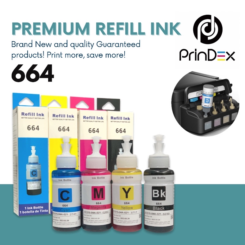 Premium T664 664 Compatible Ink Dye Ink Refill Ink Continues Ink for