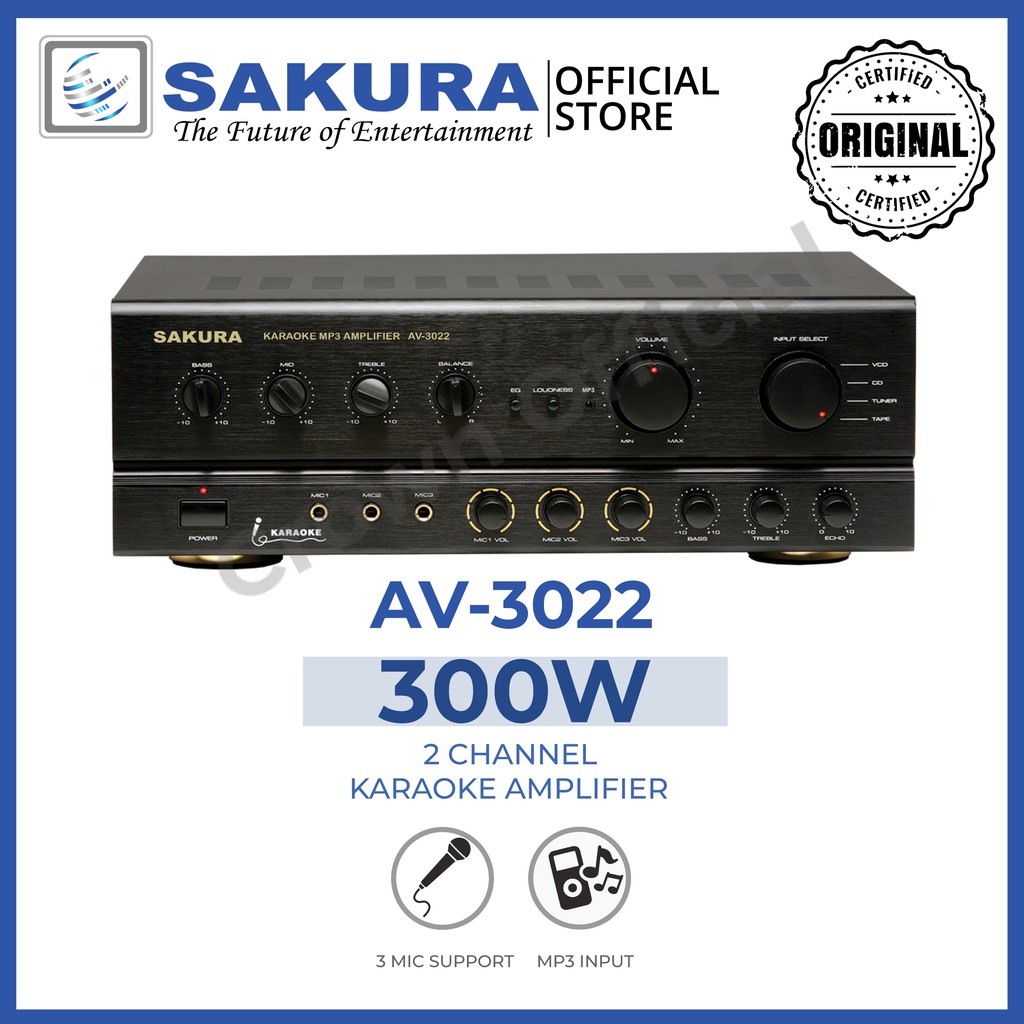 SAKURA AV3022 300 WATTS MIXING AMPLIFIER Shopee Philippines