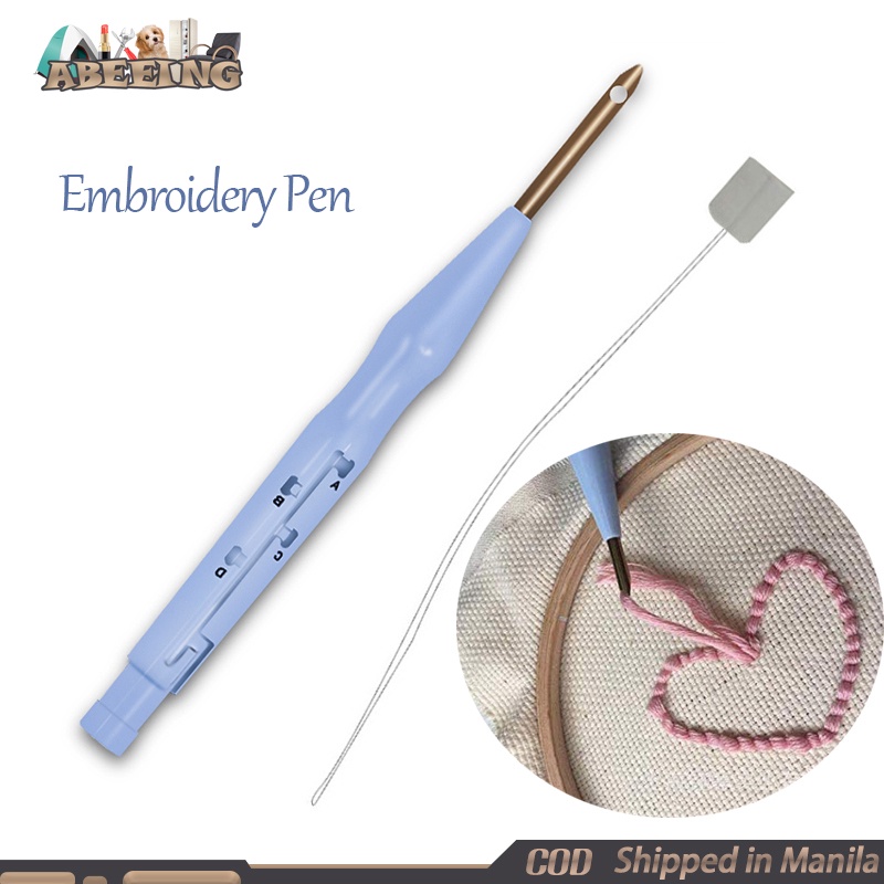Embroidery Needle Pen Punch Needle Rug Felting Threader Weaving