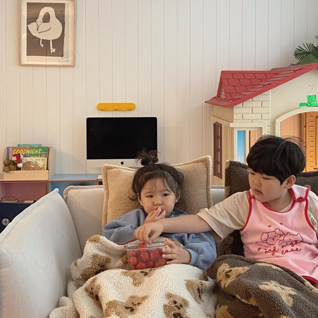 ins Korean Baby Blanket New Baby Blanket Korean Carton Bear Print Kids