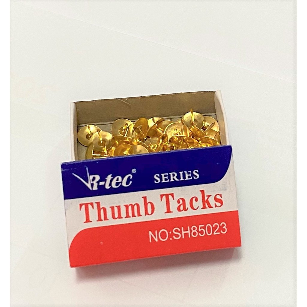 Thumbtacks Rtec brand gold steel thumb tacks high quality school