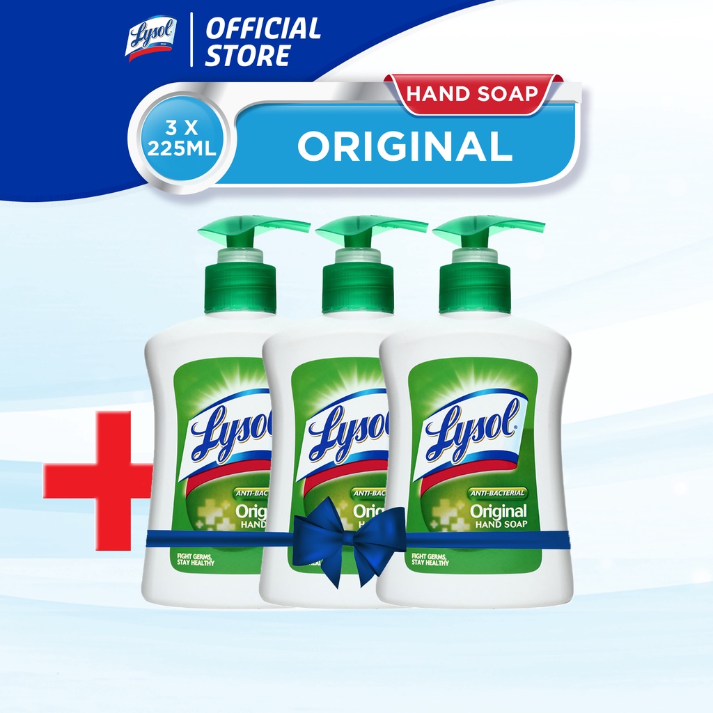 Lysol Antibacterial Hand Soap Original 225ml Triple Pack Shopee