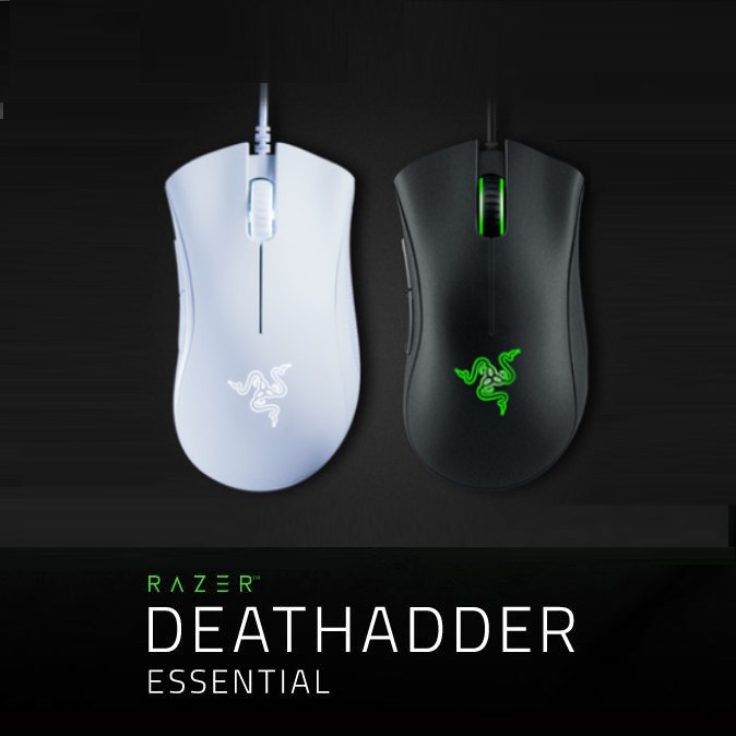 Razer Deathadder Essential Gaming Mouse White 6400 DPI Optical Sensor LED Lighting Shopee