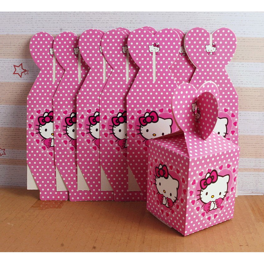 Shop8 6 pcs HELLO KITTY CANDY GIFT BOX SQUARE LOOT BOX Shopee