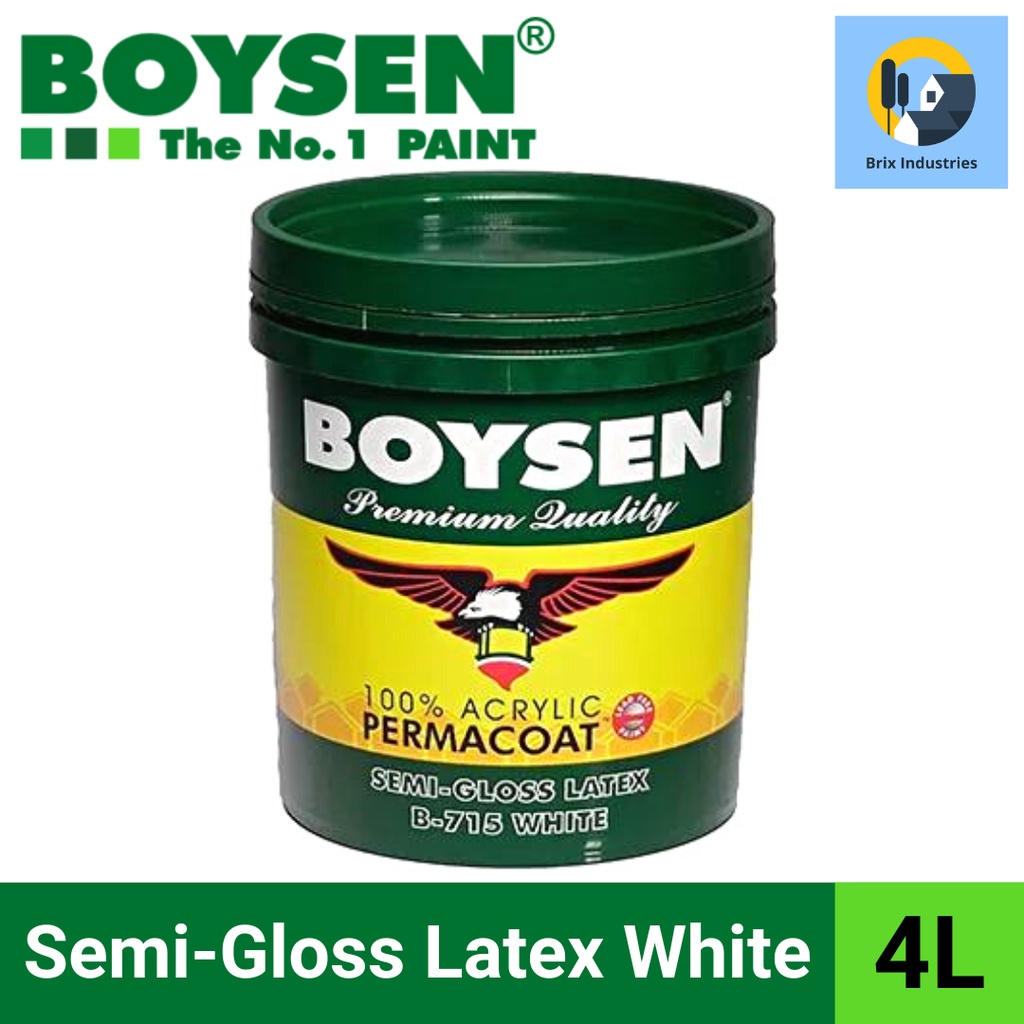 Boysen Permacoat SemiGloss Latex White 4 Liters (Gallon) B715 100
