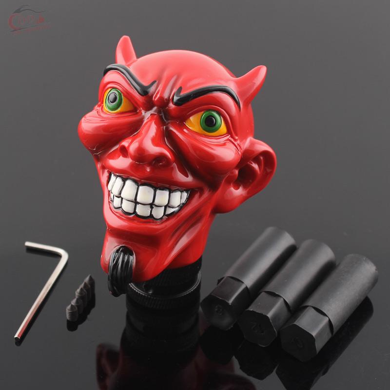 Gear Shifter Manual Knob Shift Shifter Lever Knob Manual Gear Red Evil
