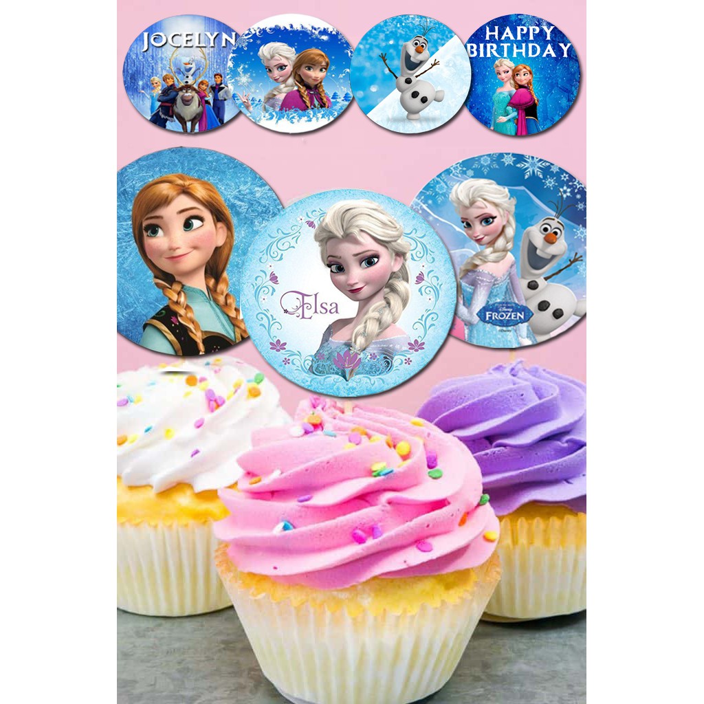 Frozen Themed Cupcake Toppers (12 OR 24 PCS) Shopee Philippines