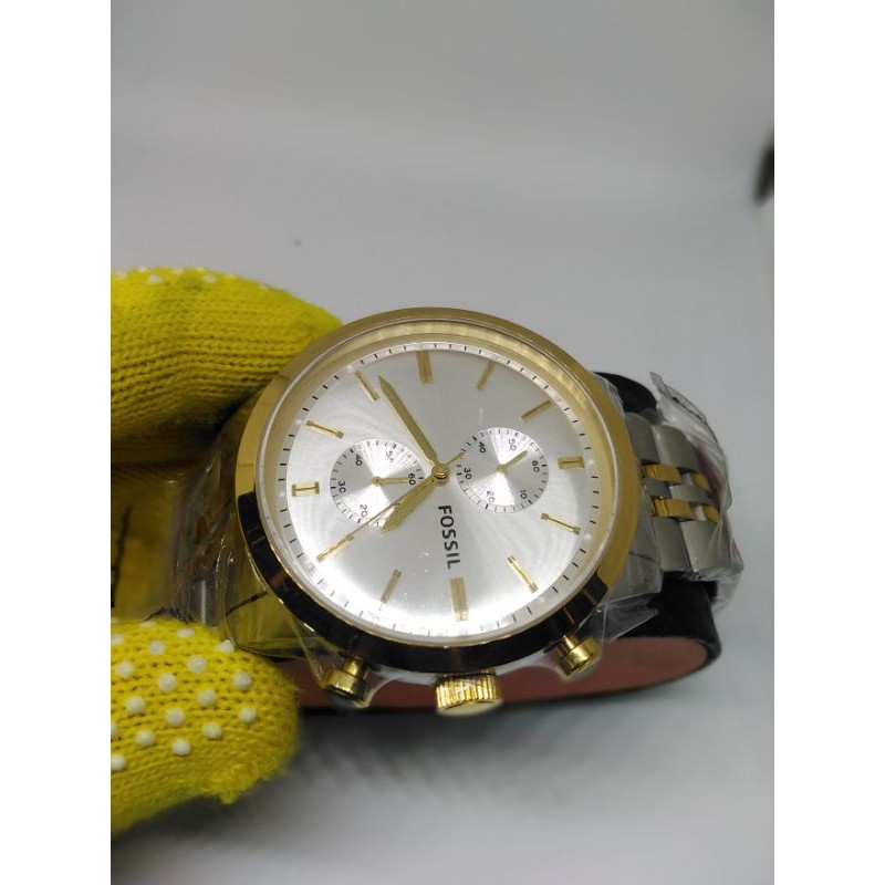 Fossil watch two tone gold for men Chronograph 44mm Shopee Philippines