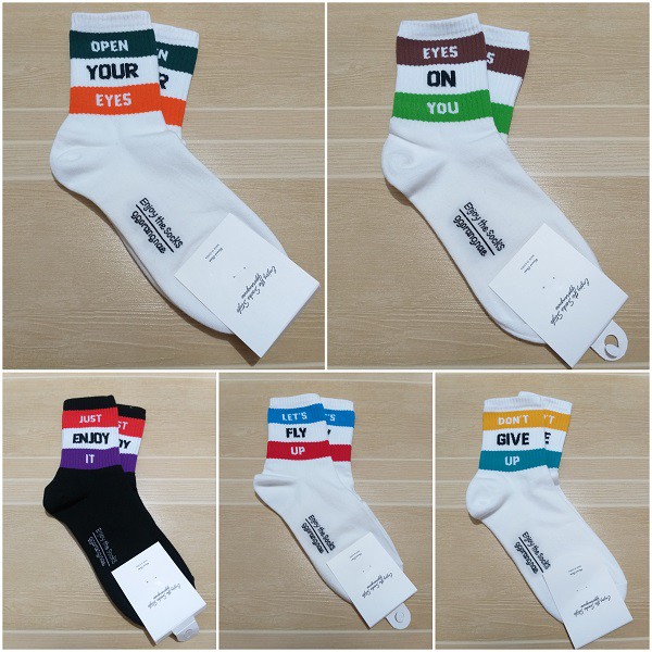 Statement Korean Iconic Socks Mid Cut Sock Shopee Philippines