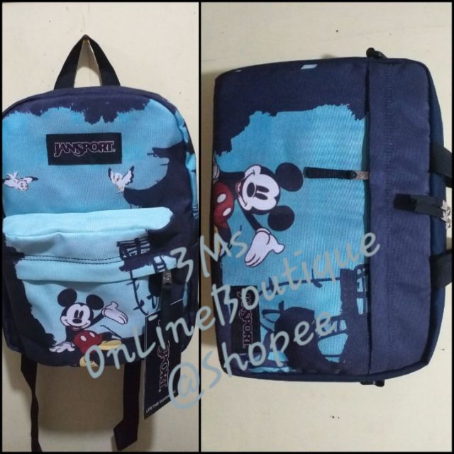 Authentic Jansport Mickey Mouse SbBackpack+Bookbag Set Shopee Philippines