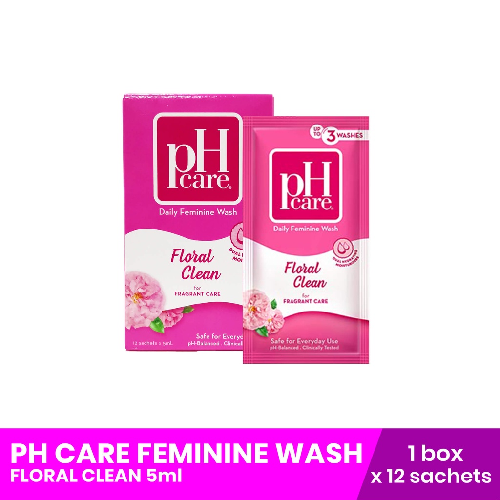 pH CARE Feminine Wash Floral Clean 5ml x 12 sachets Shopee Philippines