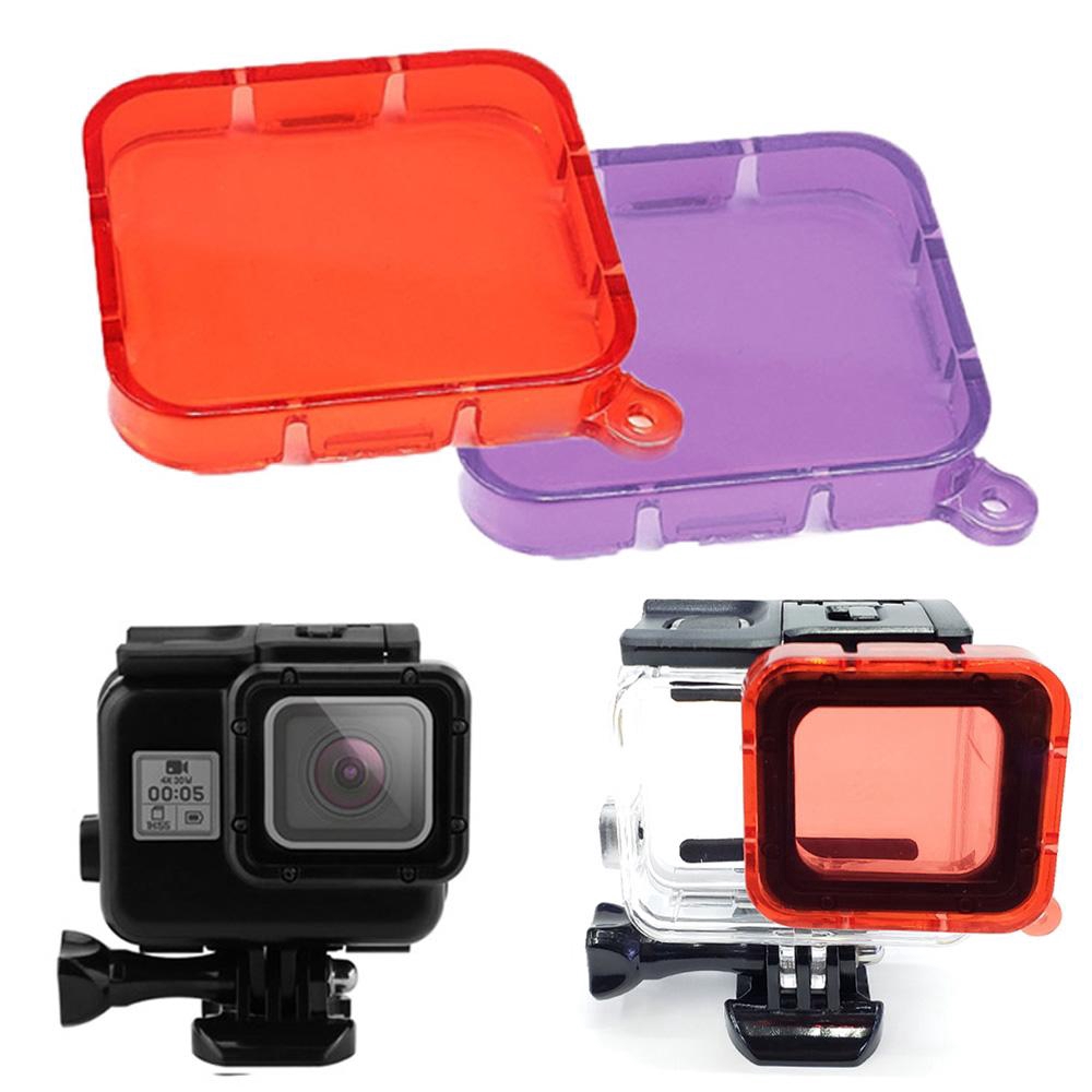GoPro Hero 5 6 7 Black Camera Waterproof Case Purple Red Filter for
