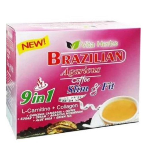 Vita Herbs Brazilian Agaricus Coffee 9 In 1 Slim & Fit Coffee (19g * 10
