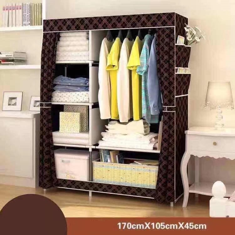 leo&bea 105 storage wardrobe diy Fashion Multifunction Cloth Shopee Philippines