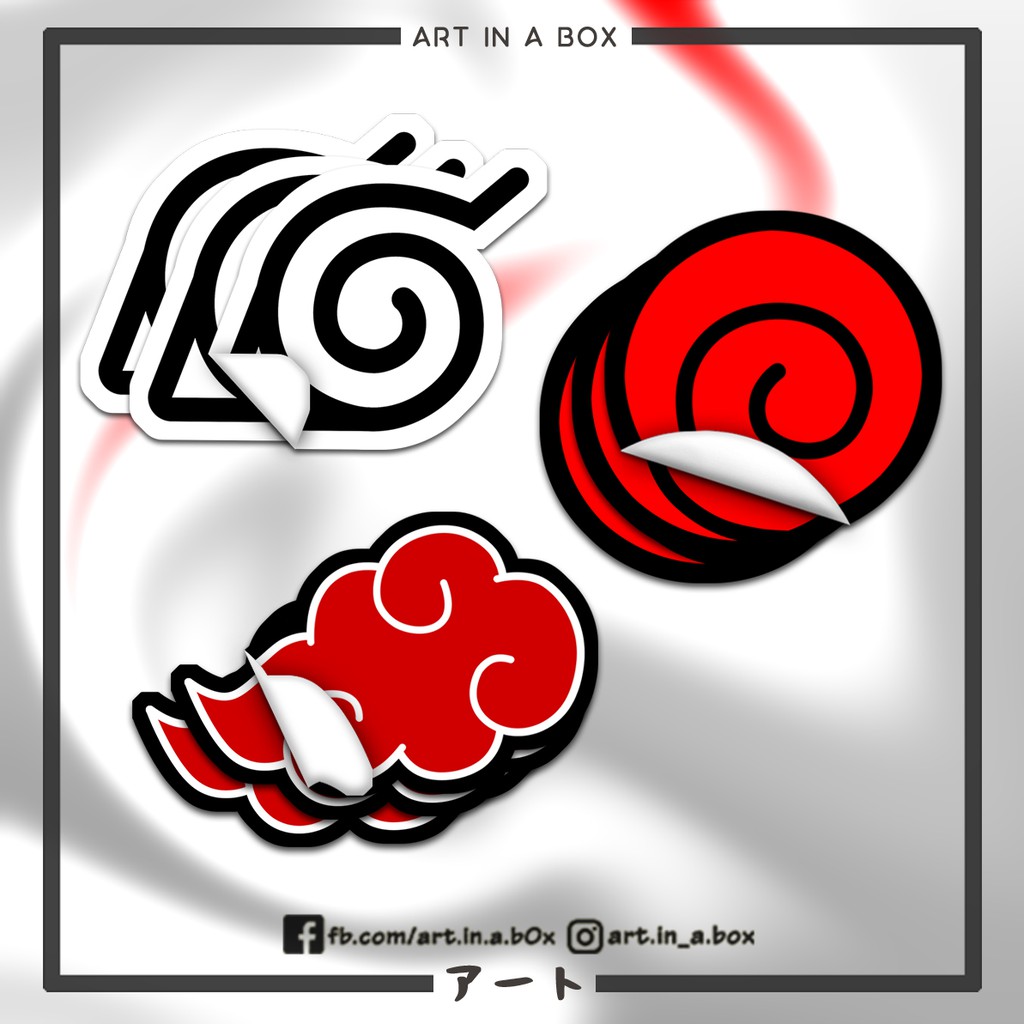 Naruto Logos Sticker [3PCS.] Shopee Philippines