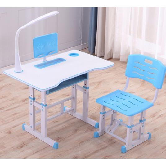 Adjustable Light Study Table For Kids With Chairs Height