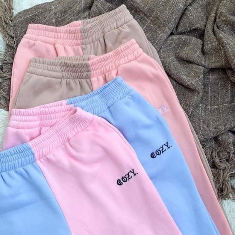 Kily.PH Cozy Two Toned Jogger Pants Unisex Jogging Pants High Quality