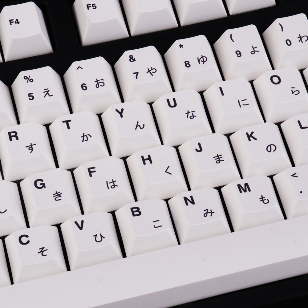 PBT 135 Keys Cherry Profile SUBDYE Japanese Keycap Minimalist White