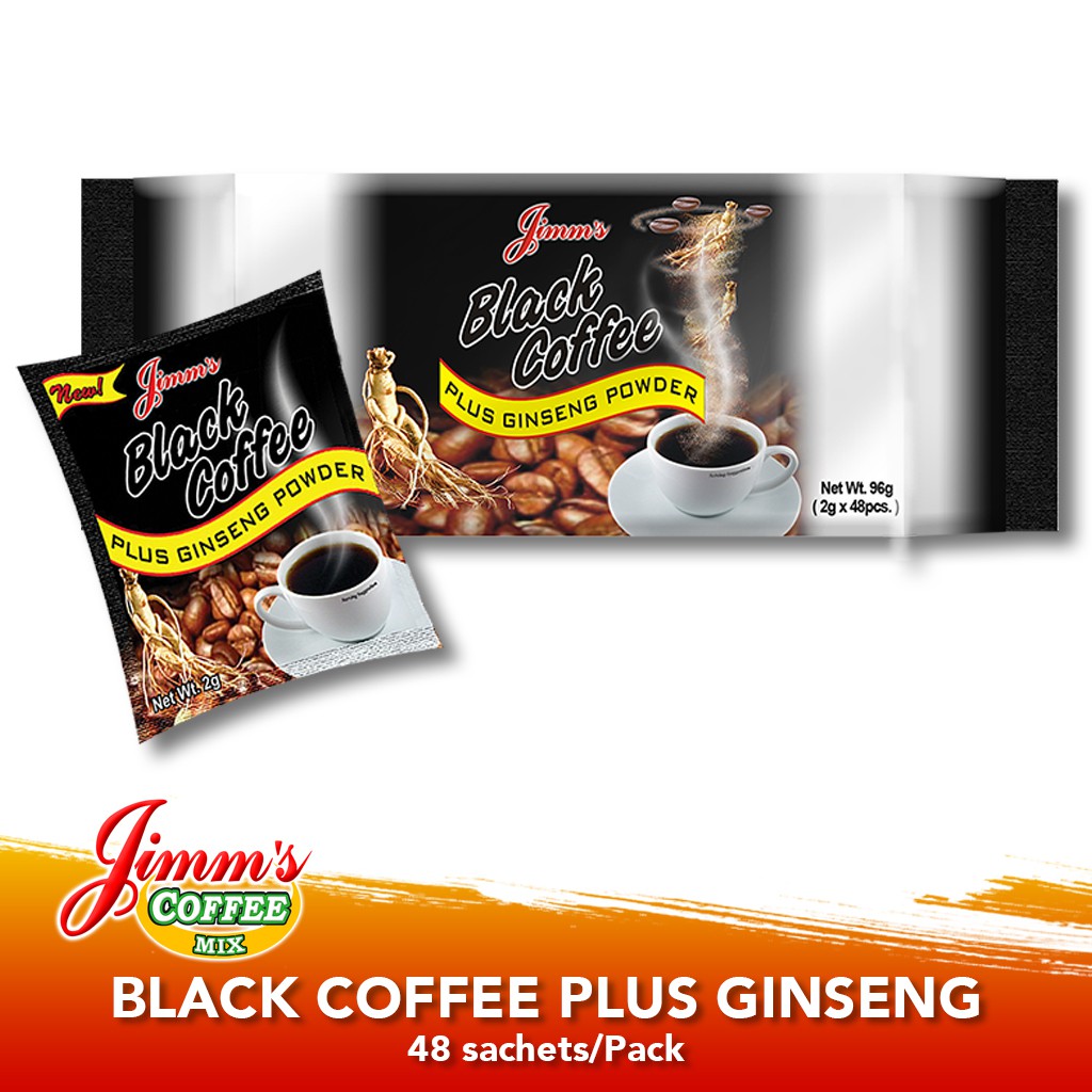 Jimm's Black Coffee Plus Ginseng 2g (48 Sachets) Shopee Philippines