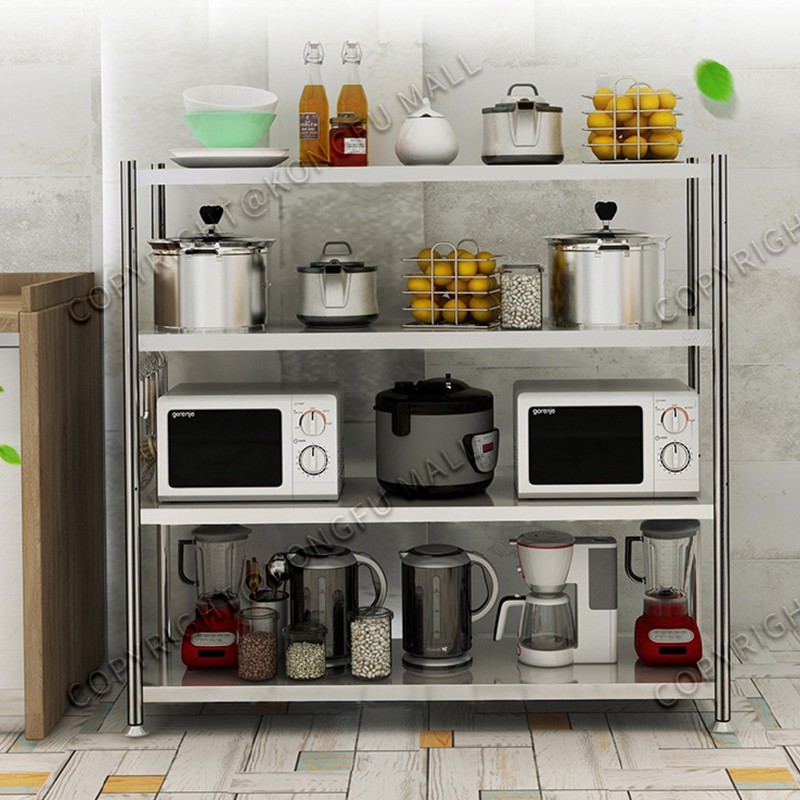 KONG 4Tier Kitchen Organizer Kitchen Rack Stainless Steel Rack