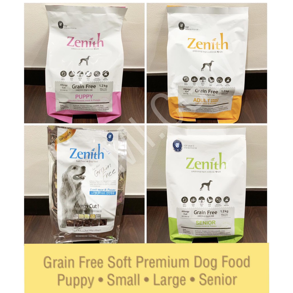 COD ZENITH Grain Free Soft Dog Food for Puppy, Small, Large & Senior