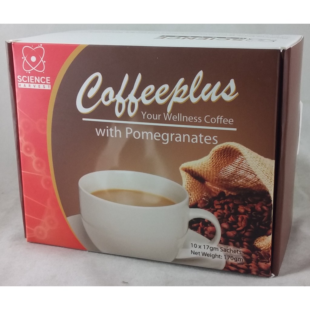 Science Harvest Coffee Plus w/ Pomegranates 17g x 10 sachets Shopee