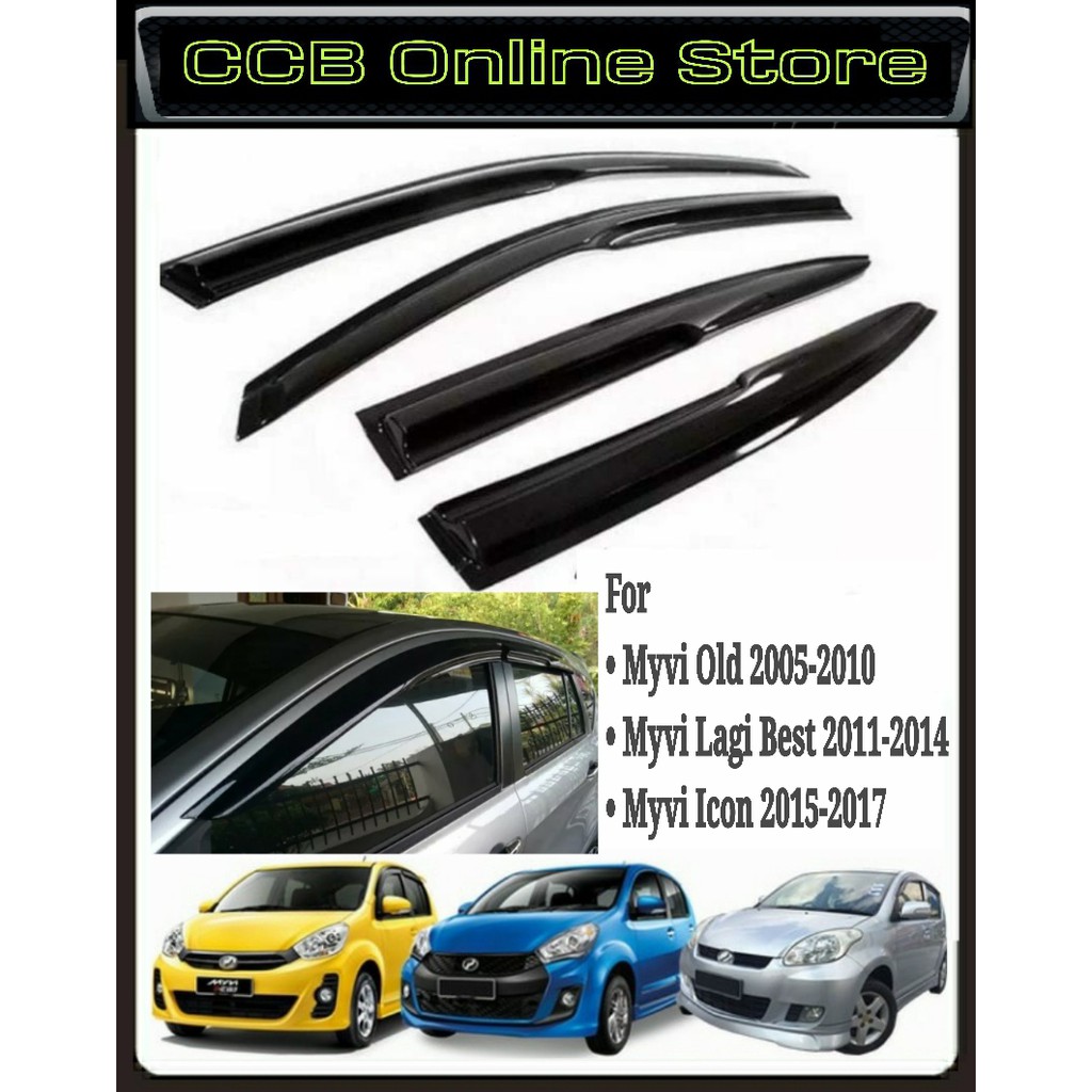 Mugen Style Door Visor For Perodua Myvi Old / Myvi Lagi Best / Myvi