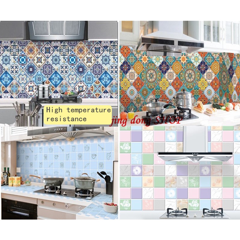 oil proof wallpaper for kitchen wall sticker adhesive waterproof foil