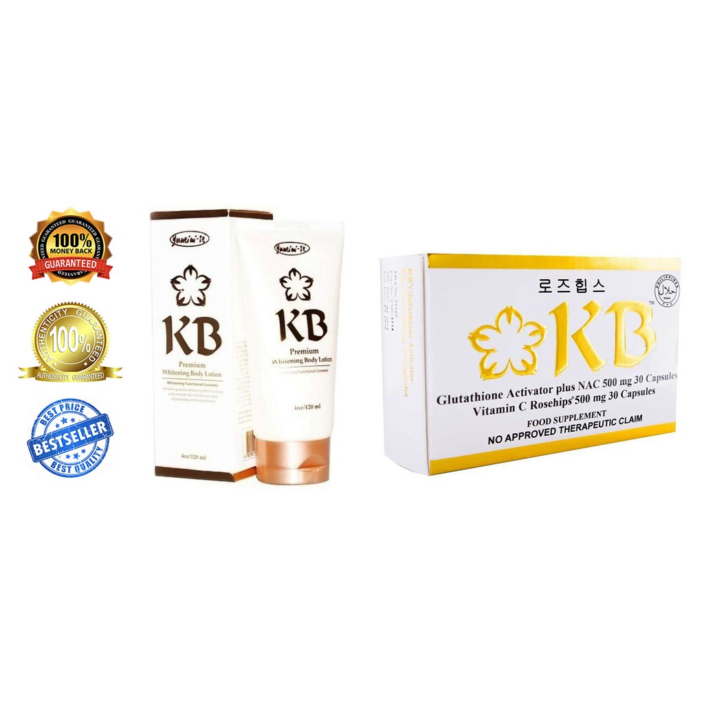 KB Glutathione NAC & Vitamin C Rosehips Plus KB Lotion 120ml Shopee
