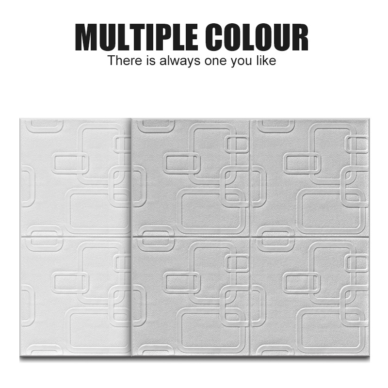 3D Foam Wallpaper 70X70cm Waterproof Wall Sticker Selfadhesive Three