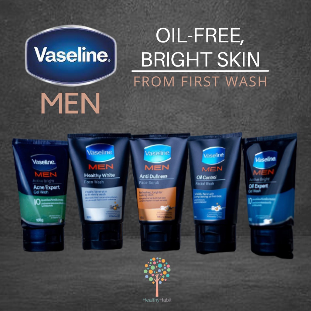 VASELINE Men Face Wash Healthy White Oil Expert Gel Acne Expert Gel Oil