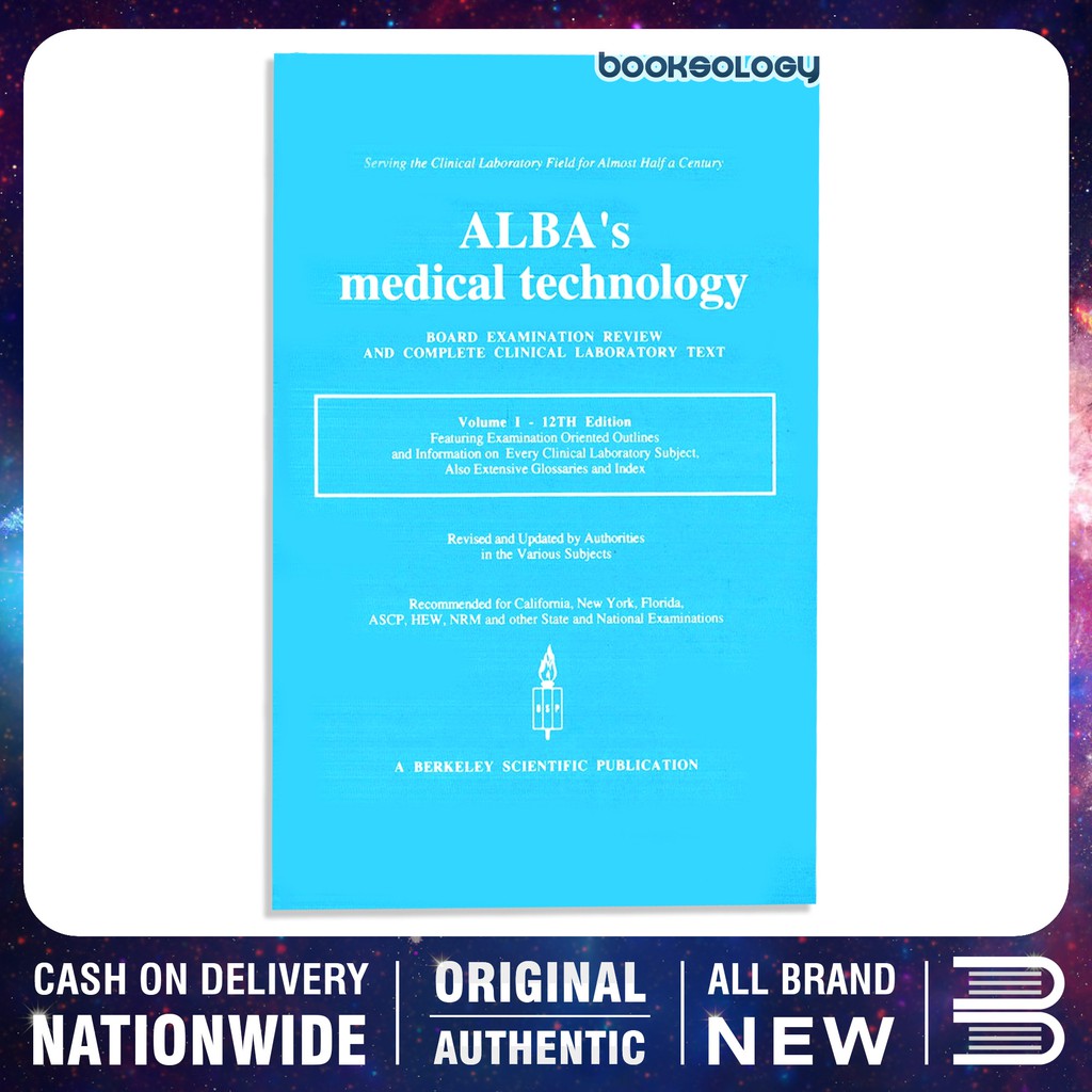 ORIGINAL ALBA's medical technology Board Exam Review Volume I 12th