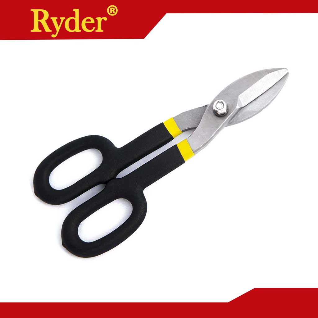 RYDER Tools Tin Snip (8", 10", 12") Scissors for Cutting Metal and