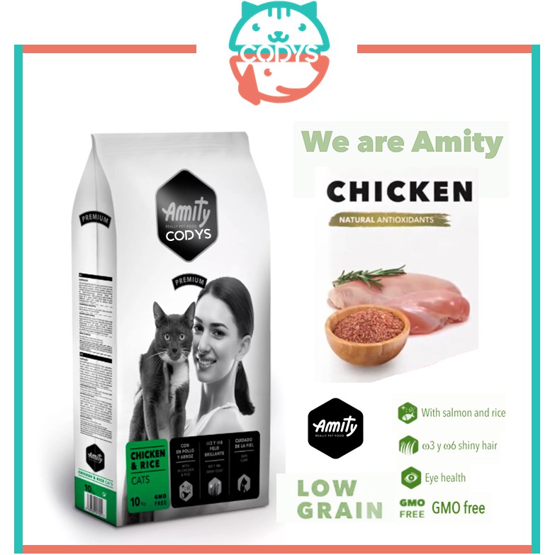 AMITY Premium Chicken and Rice Cat Food (1.5kgs) Shopee Philippines