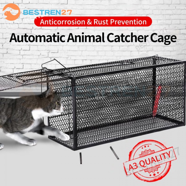 Cat Trap Cage Cat Scratching Cage Automatic Handy Tool Trap Catching