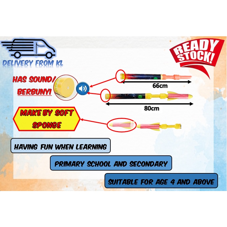 Rbt STEM SCHOOL KSSR HAND PUMP ROCKET LAUNCHER TOYS FOR KIDS SOFT