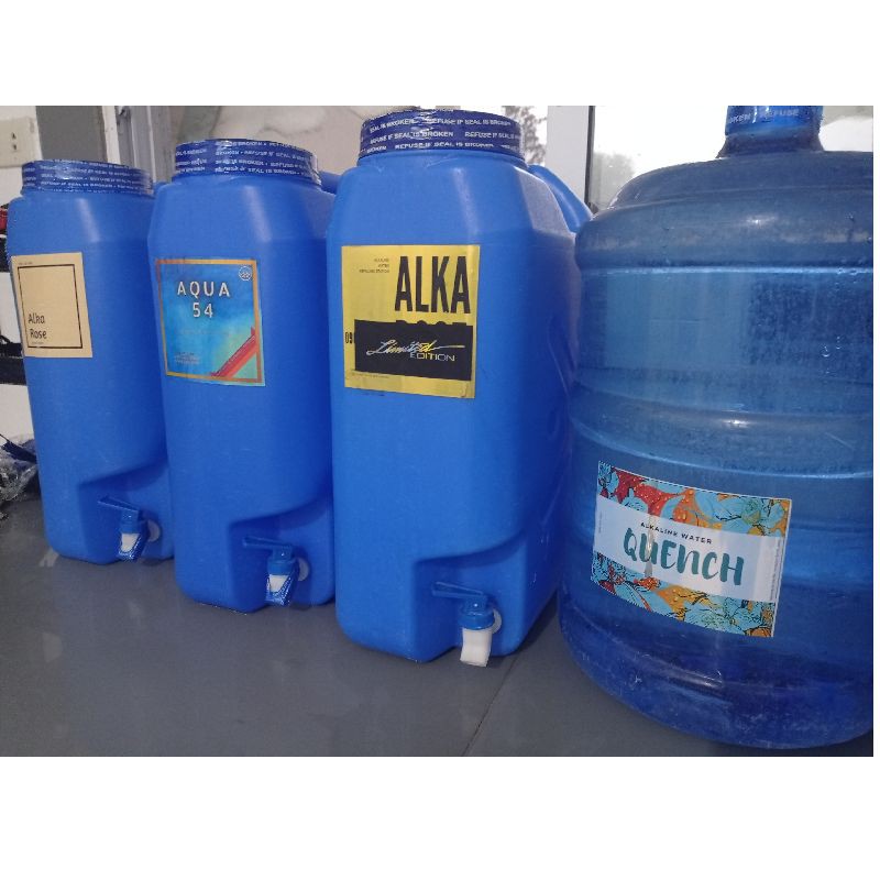 100pcs slim and round gallon sticker / Water Refilling Station Shopee