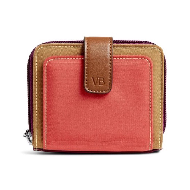 Authentic Vera Bradley Lighten Up RFID Pocket Wallet in Hot Lava