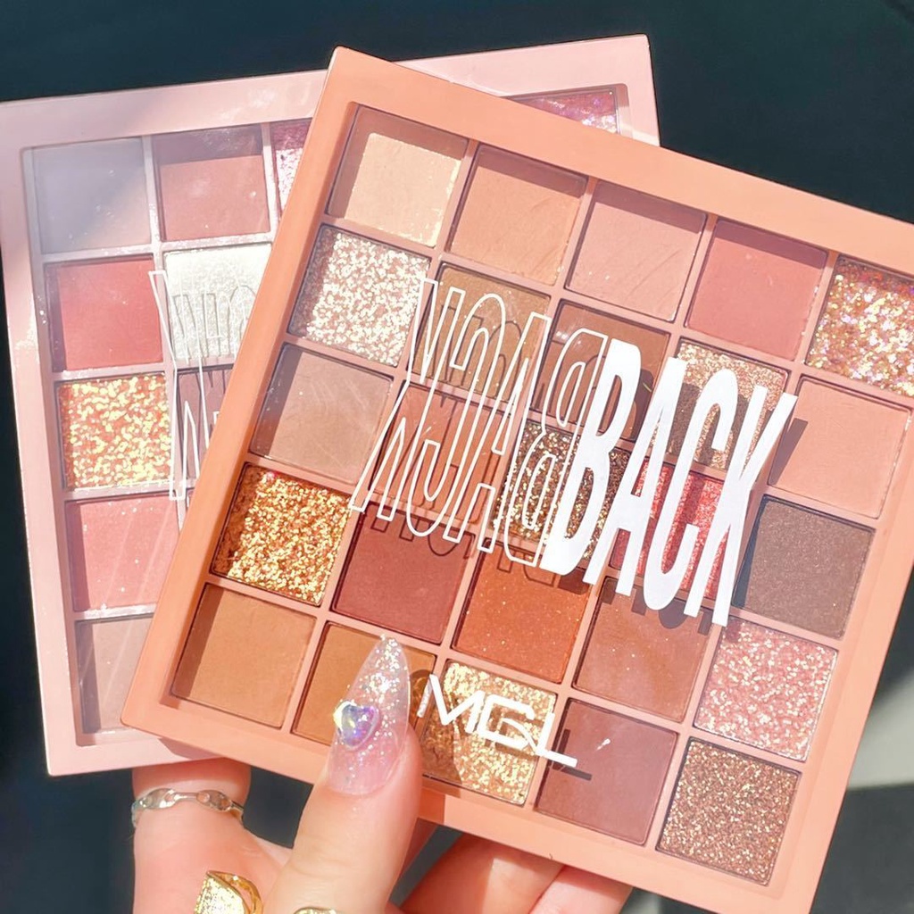 One set hits the world! 25 color eye shadow peach plate pearlescent