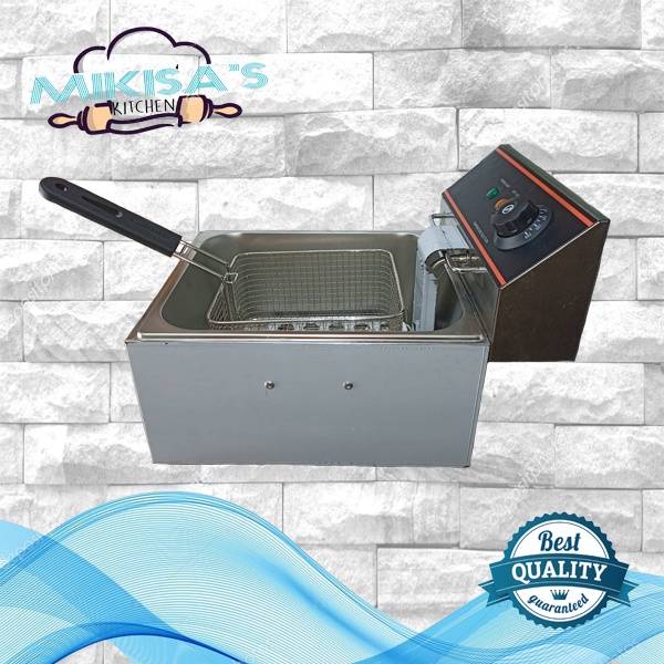 Electric Single Deep Fryer 6L Capacity Stainless Steel Heavy Duty Commercial Use Shopee
