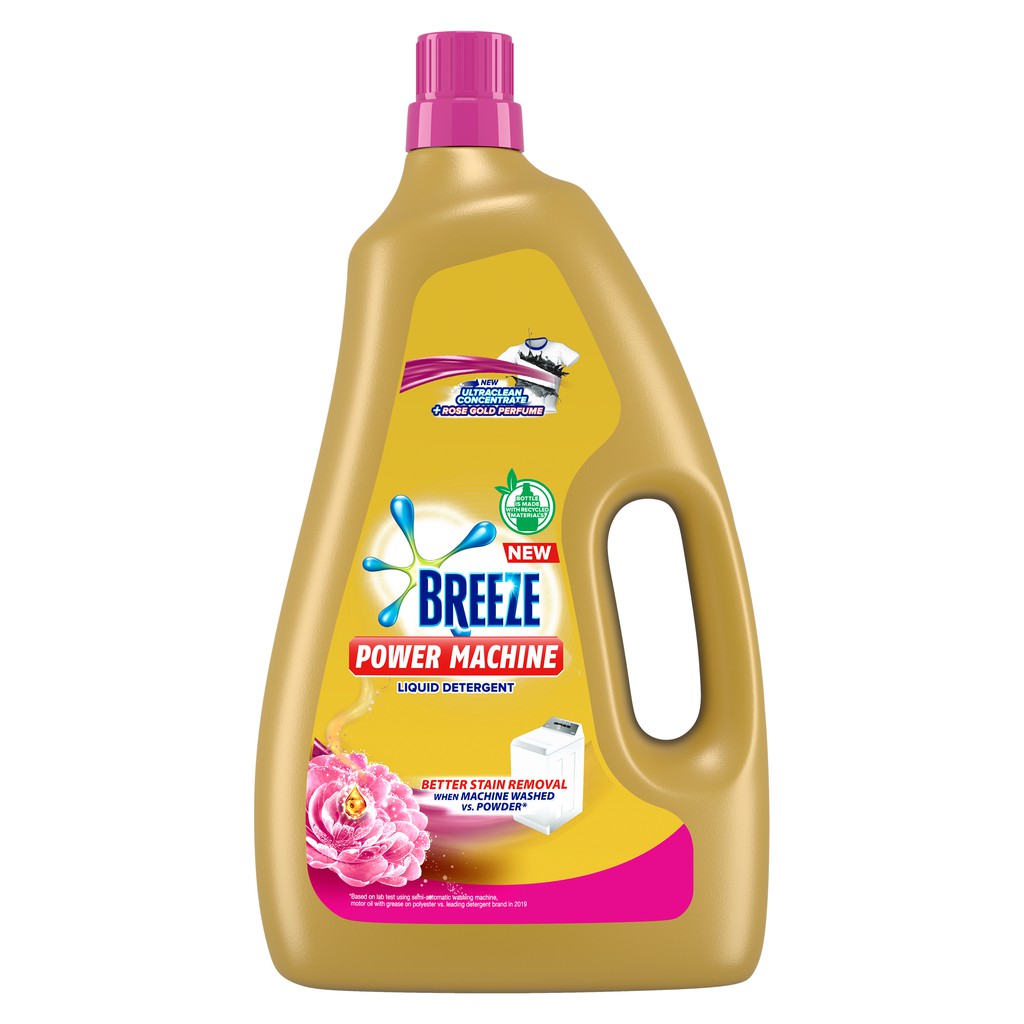 Breeze Powermachine With Rose Gold Perfume Liquid Detergent 2.9L Bottle