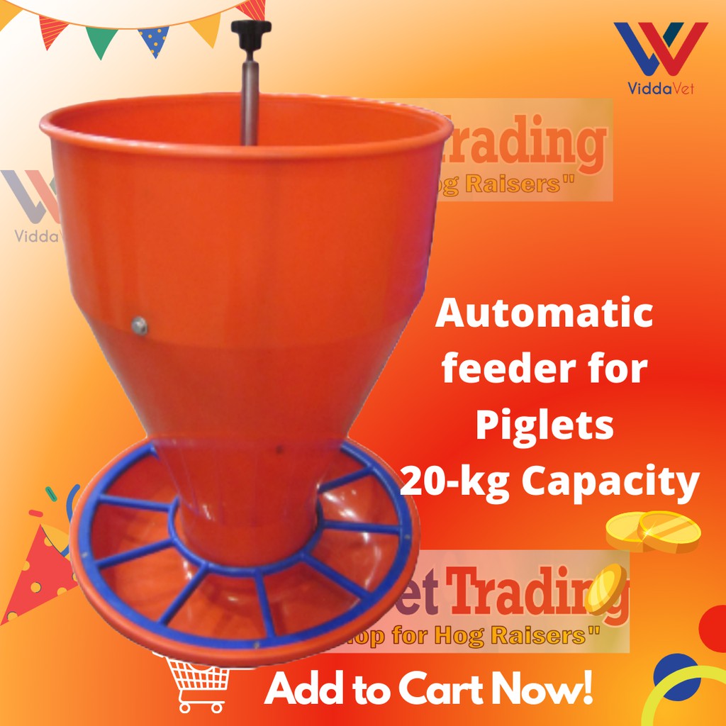 Viddavet10slot Weanling automatic round feeder for Piglets automatic pig feeder 20 kgs