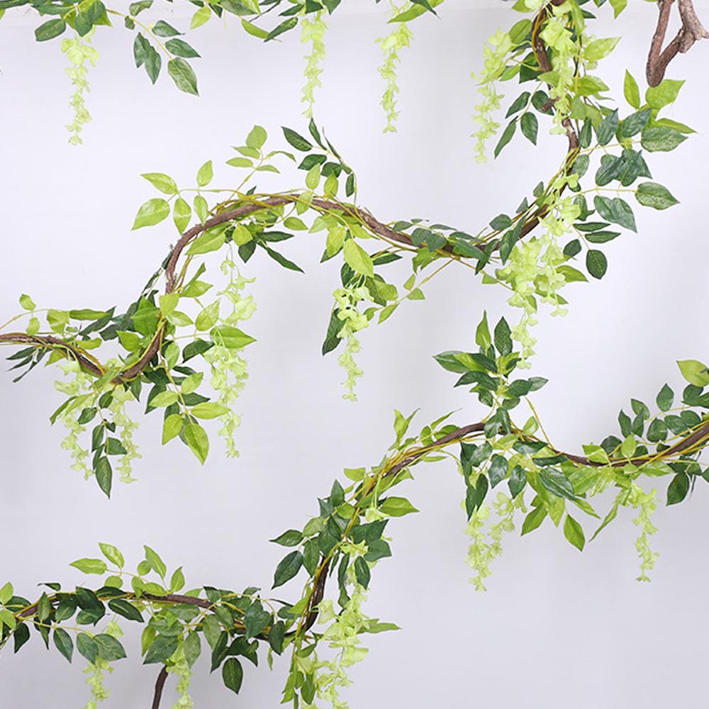Artificial Wisteria Garland Plants Foliage Trailing Flower Hanging Wall