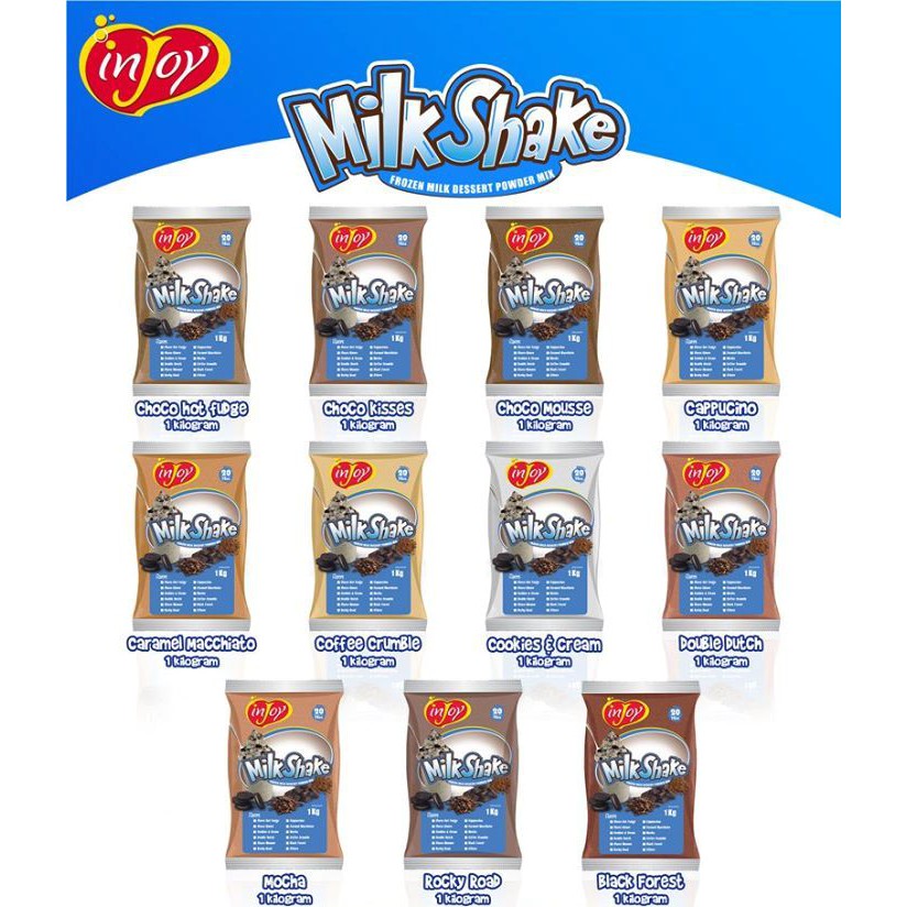 inJoy Milk Shake (Chocolate & Coffee) Powder Mix 1kg Shopee Philippines